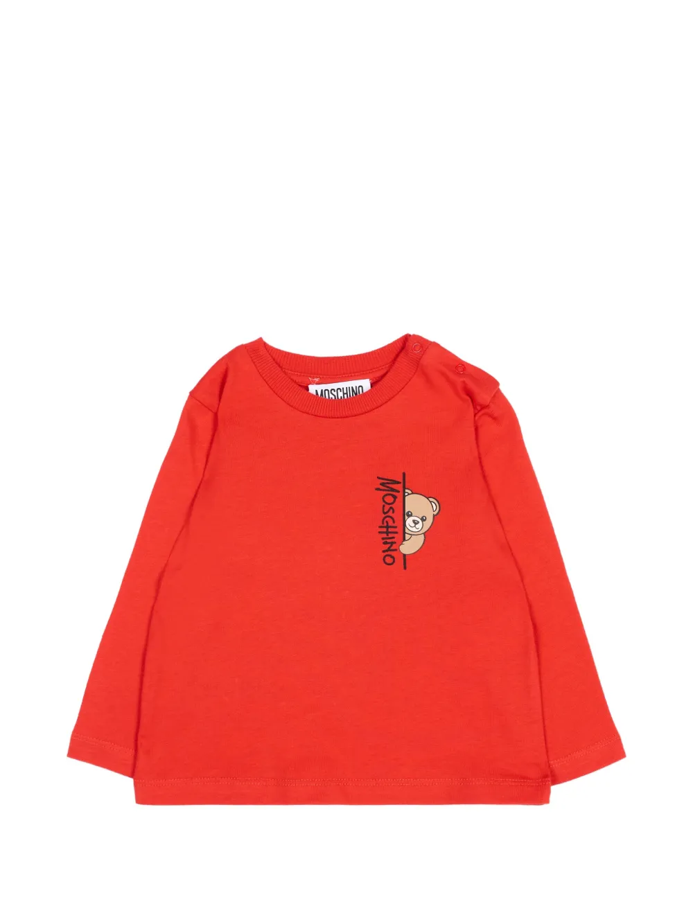 Moschino Kids Teddy Bear long-sleeve T-shirt - Rot
