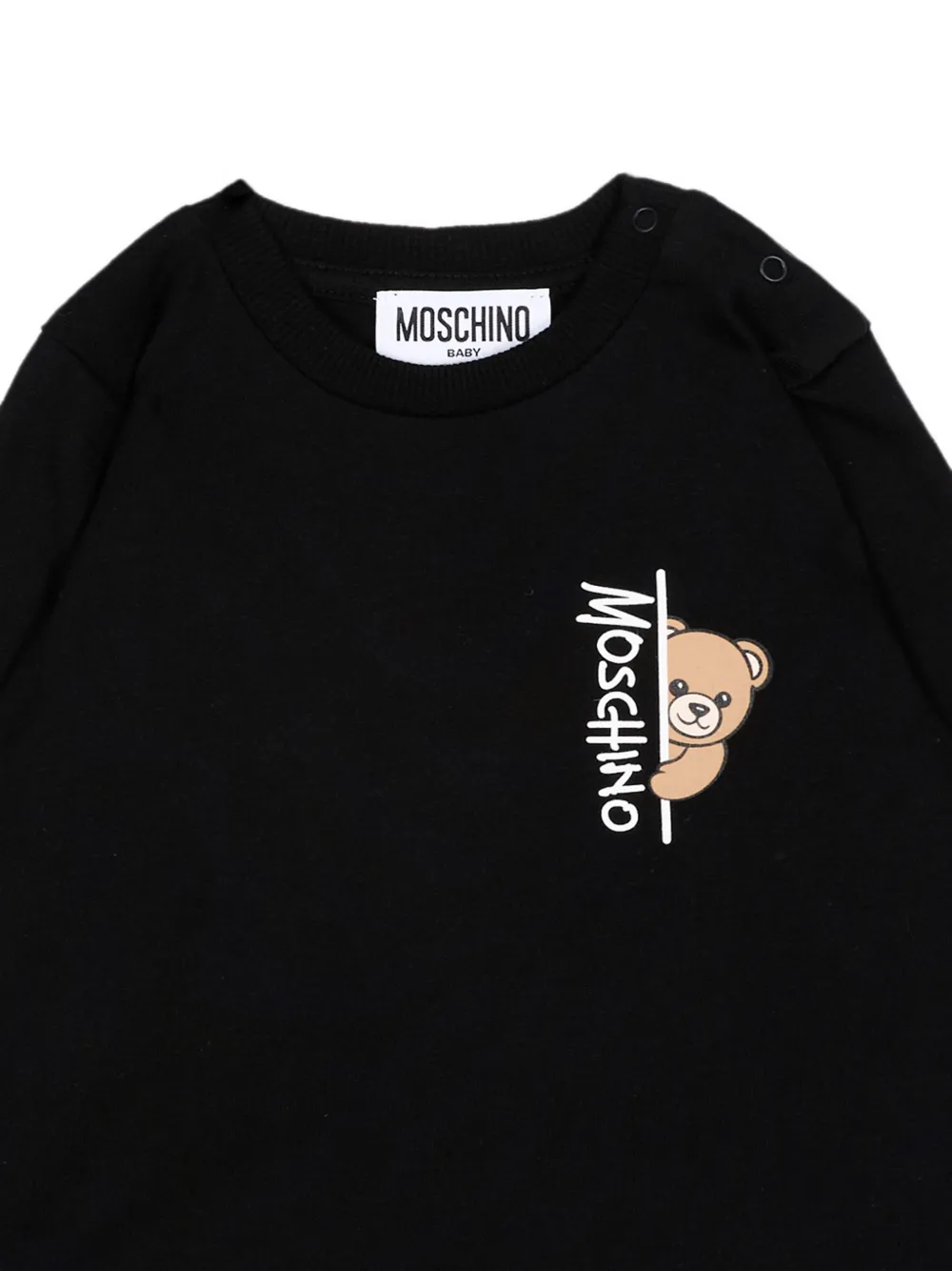 Moschino Kids Teddy Bead T-shirt met lange mouwen Zwart