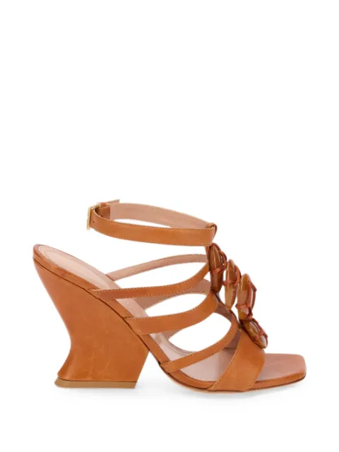 Alberta Ferretti embellished multi-strap wedge sandals