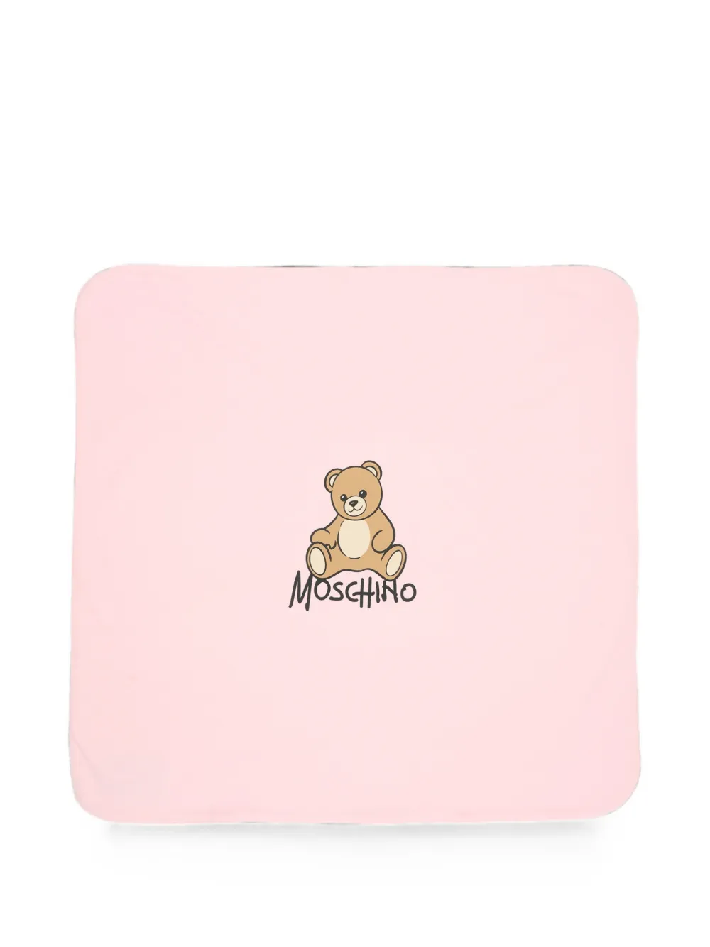 Moschino Kids Teddy Bear-print blanket - Rosa