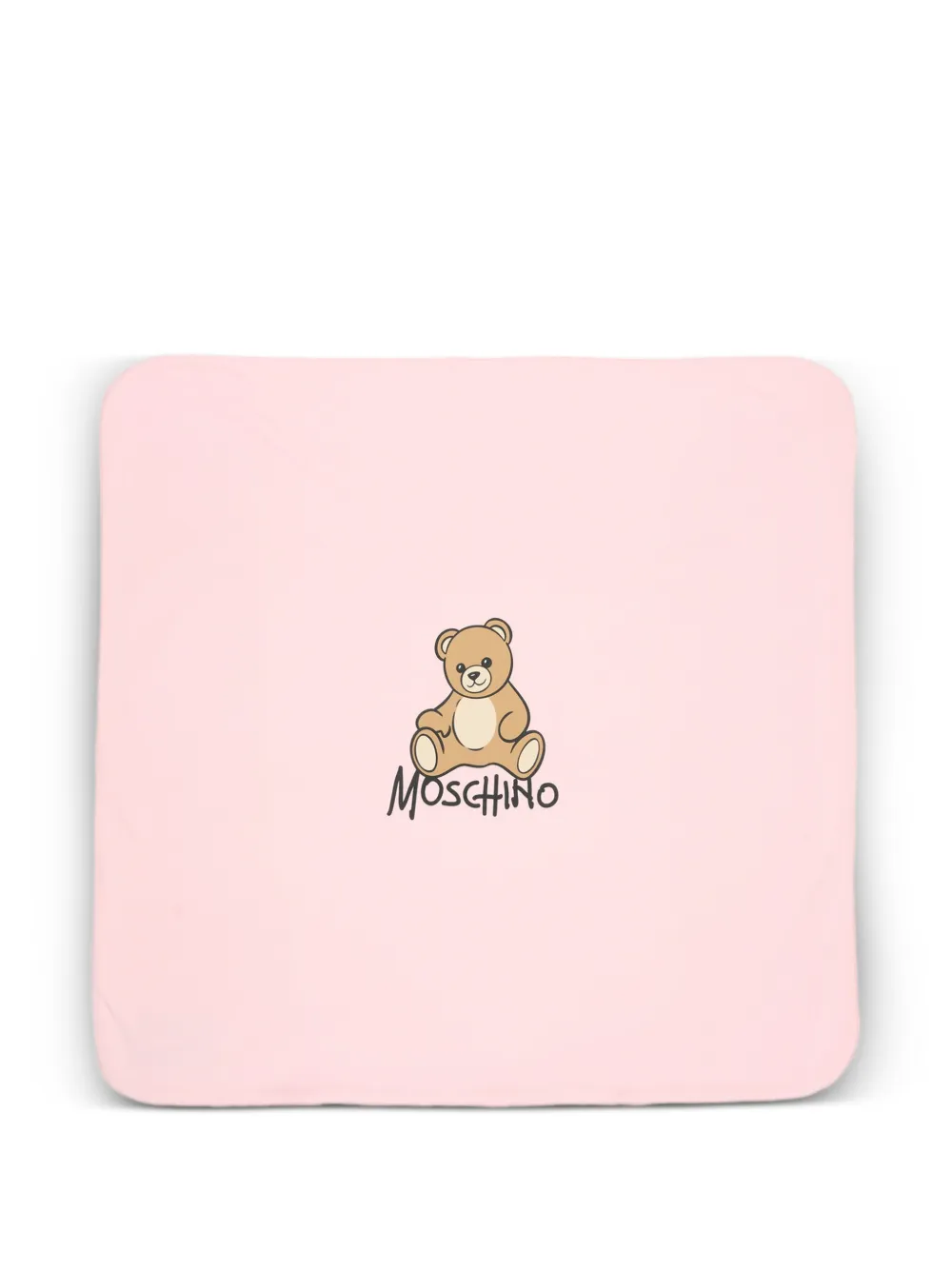 Moschino Kids Teddy Bear-print blanket - Rosa