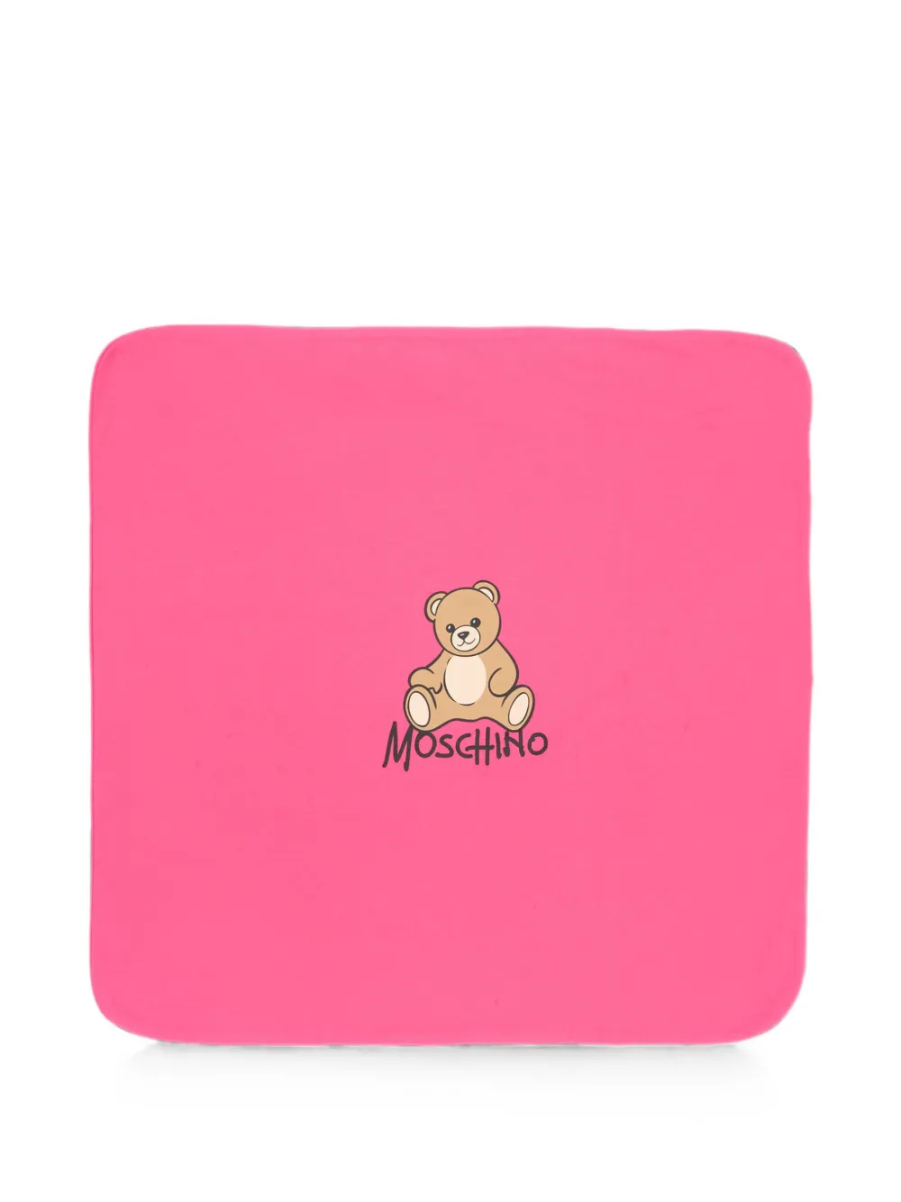Moschino Kids Teddy Bear print blanket - Rosa