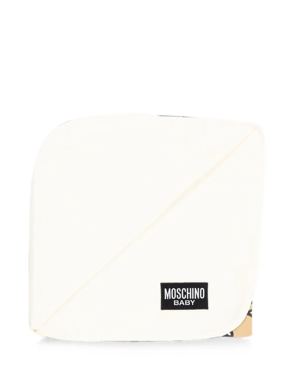 Moschino Kids Teddy Bear deken met logo-print Beige