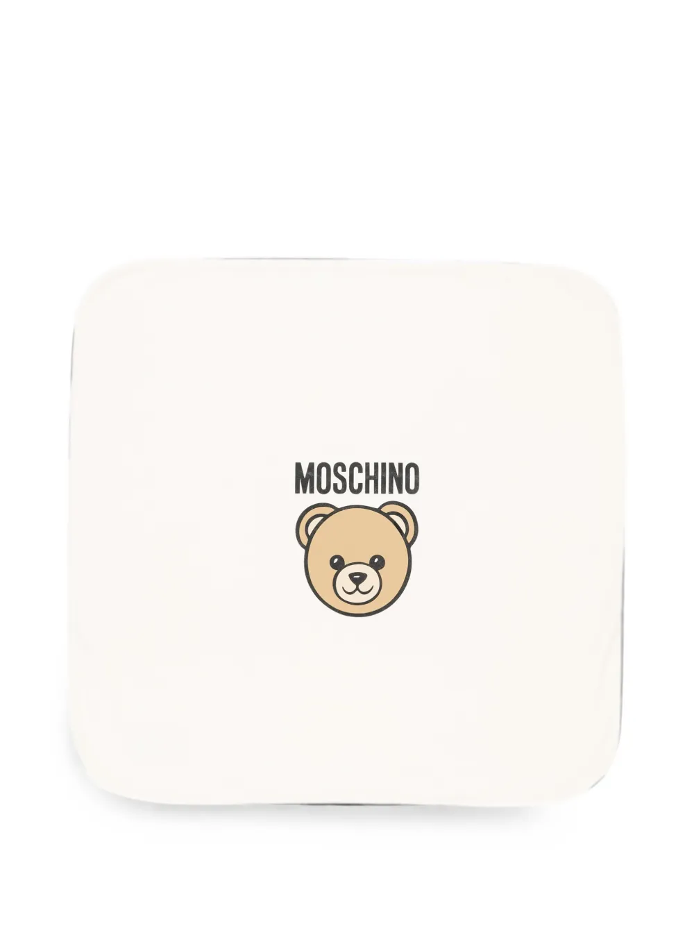 Moschino Kids Teddy Bear logo-print blanket - Toni neutri
