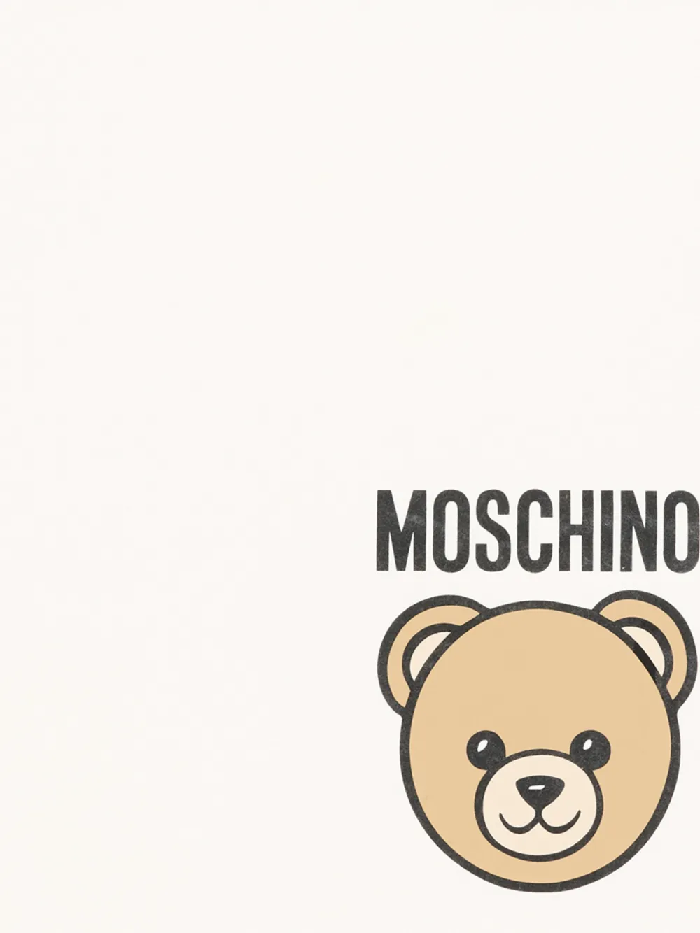Moschino Kids Teddy Bear deken met logo-print Beige