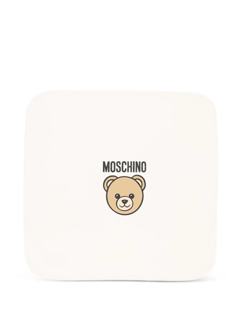 Moschino Kids Teddy Bear logo-print blanket - Toni neutri