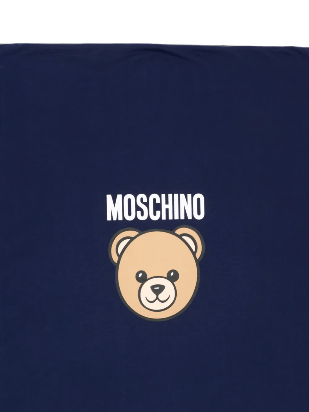 Moschino Kids Teddy Bear deken met logo-patch Blauw