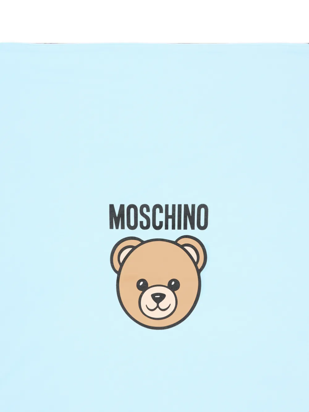 Moschino Kids Deken met teddybeer Blauw