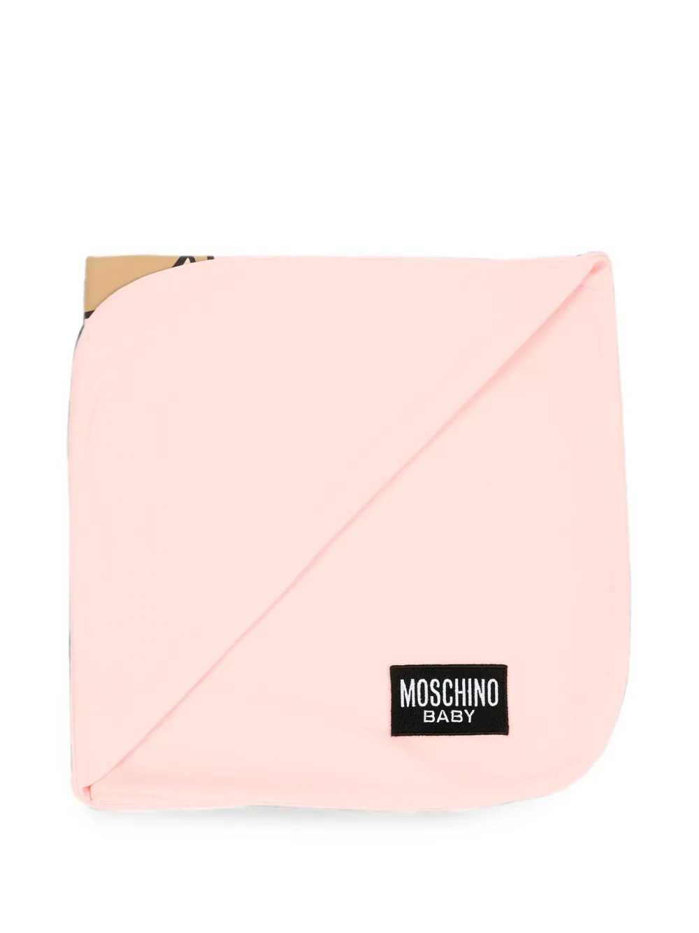 Moschino Kids Teddy Bear deken met logo-patch Roze