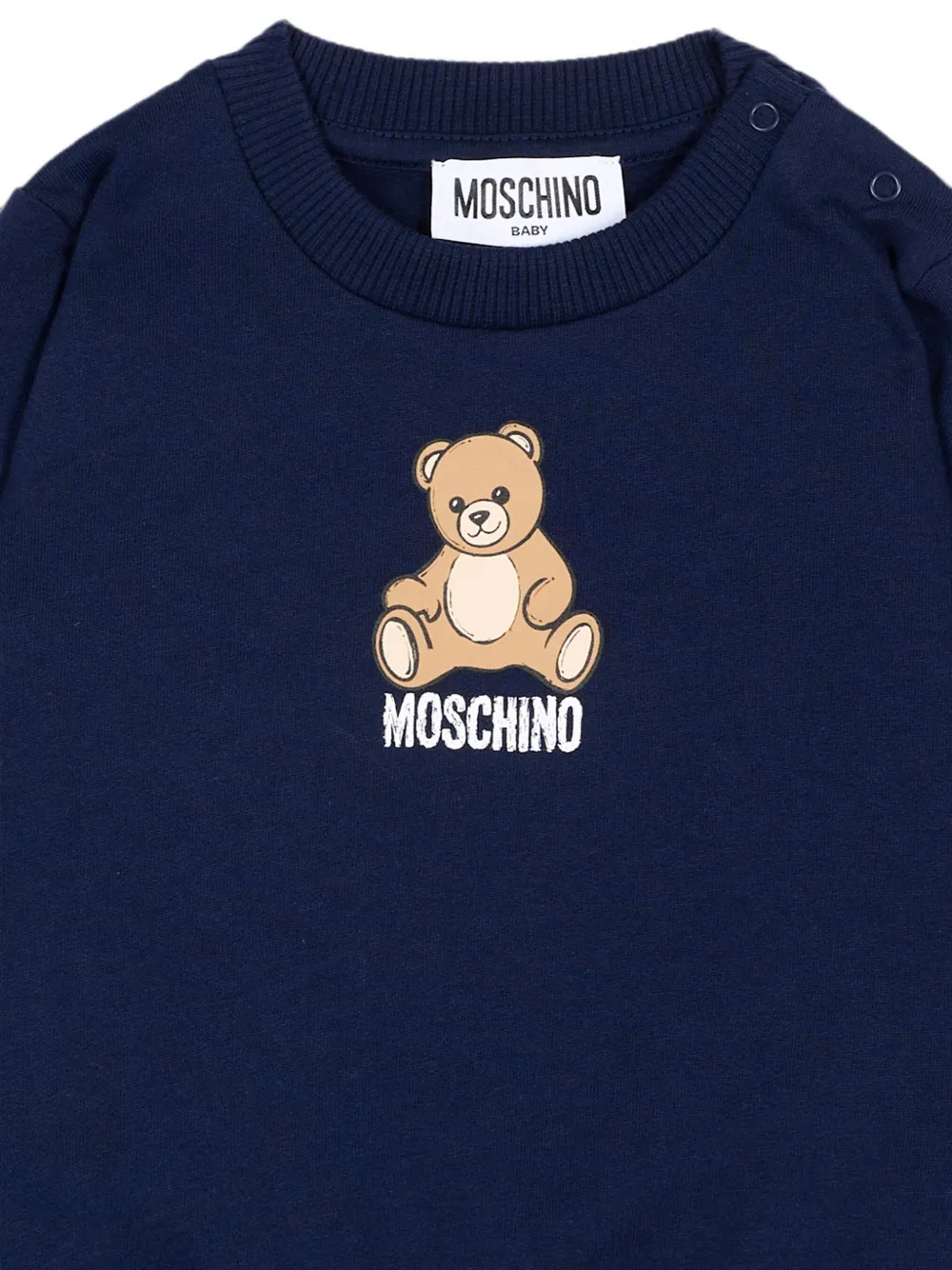 Moschino Kids Teddy Bear trui met logoprint Blauw