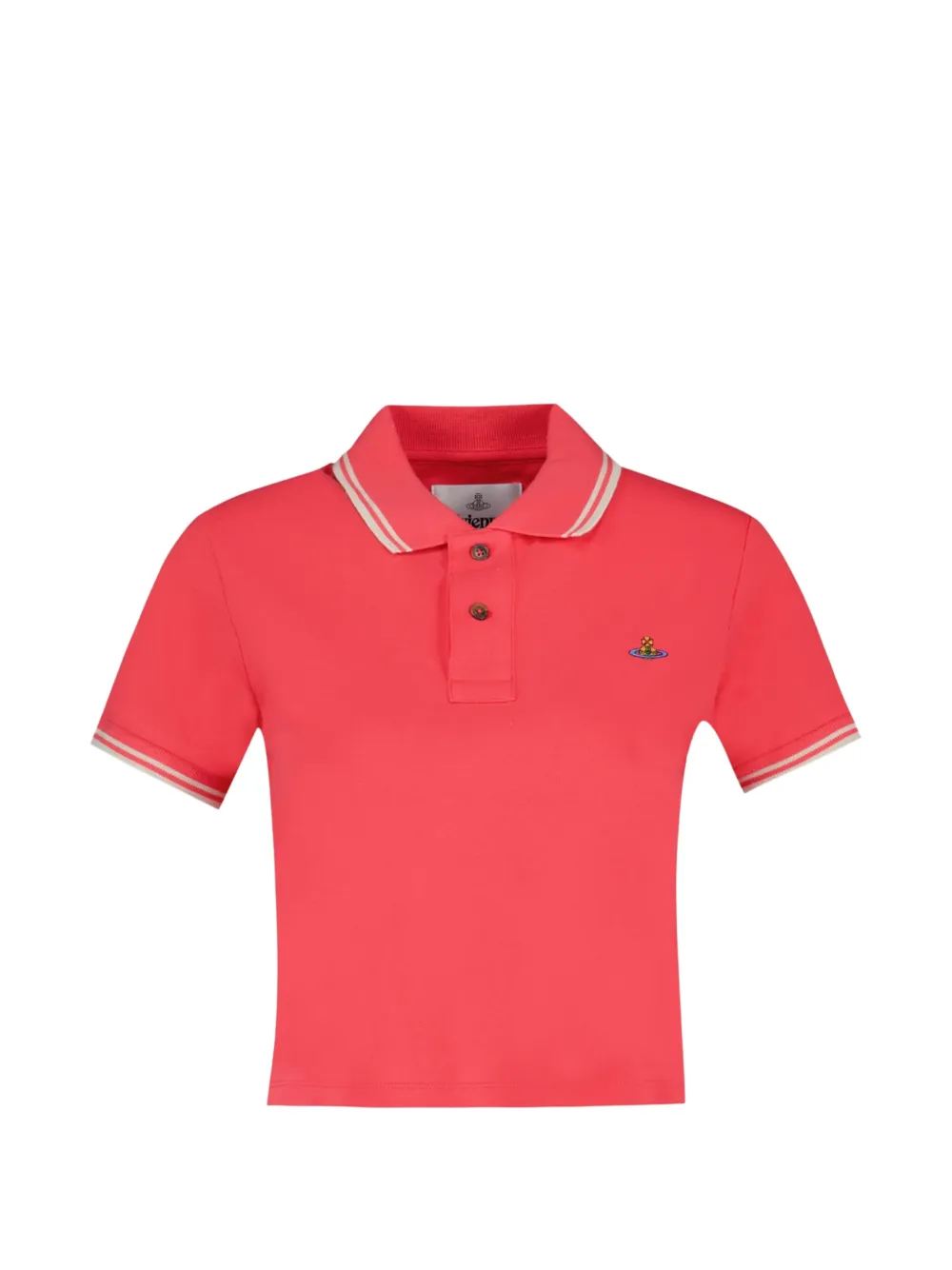 Vivienne Westwood Orb-embroidered short-sleeve polo shirt - Rosso