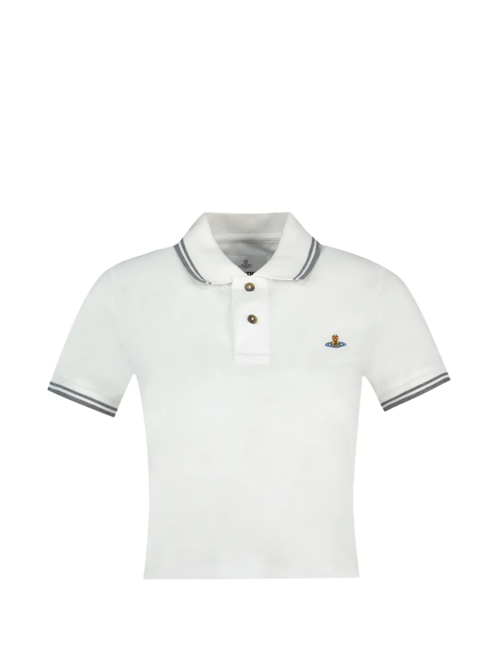 Vivienne Westwood Orb-embroidered short-sleeve polo shirt - Weiß