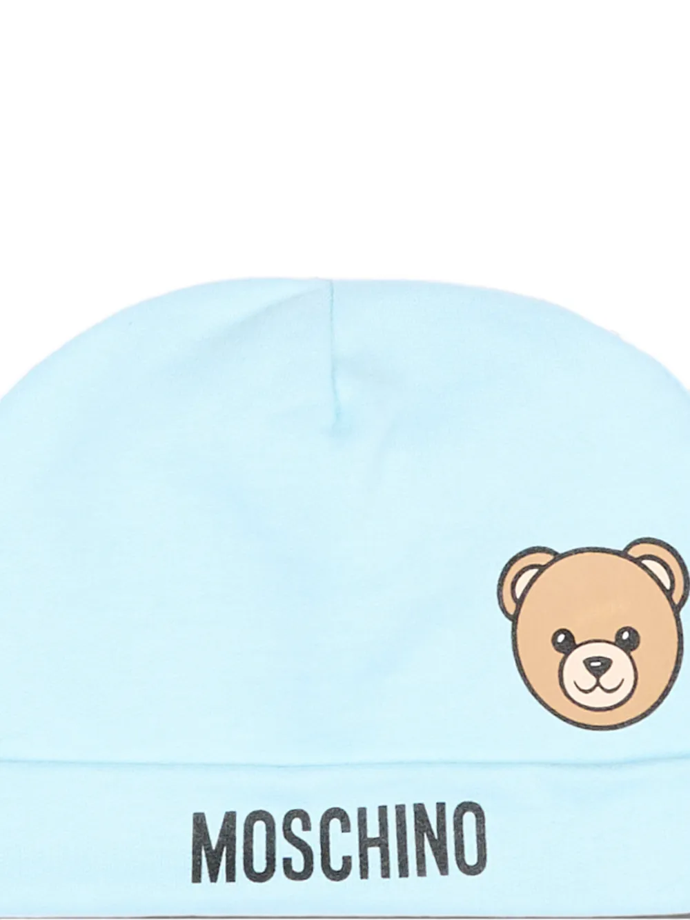 Moschino Kids Teddy Bear muts met logo-print Blauw