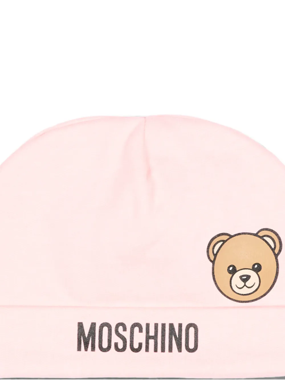 Moschino Kids Teddy Bear muts met logo-print Roze