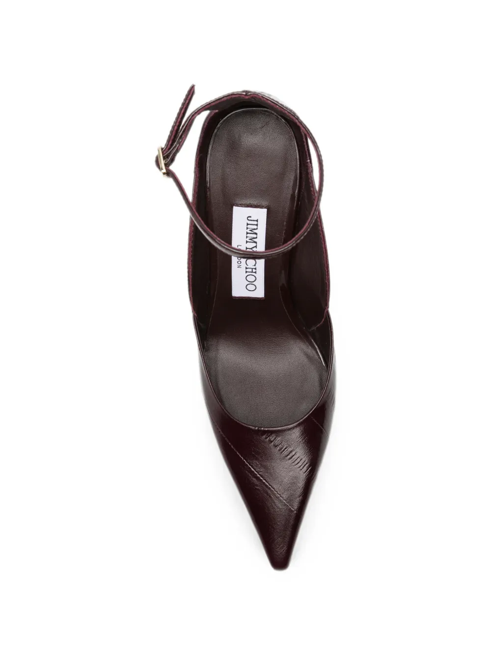 Jimmy Choo Quinci pointed-toe ankle-strap pumps Rood