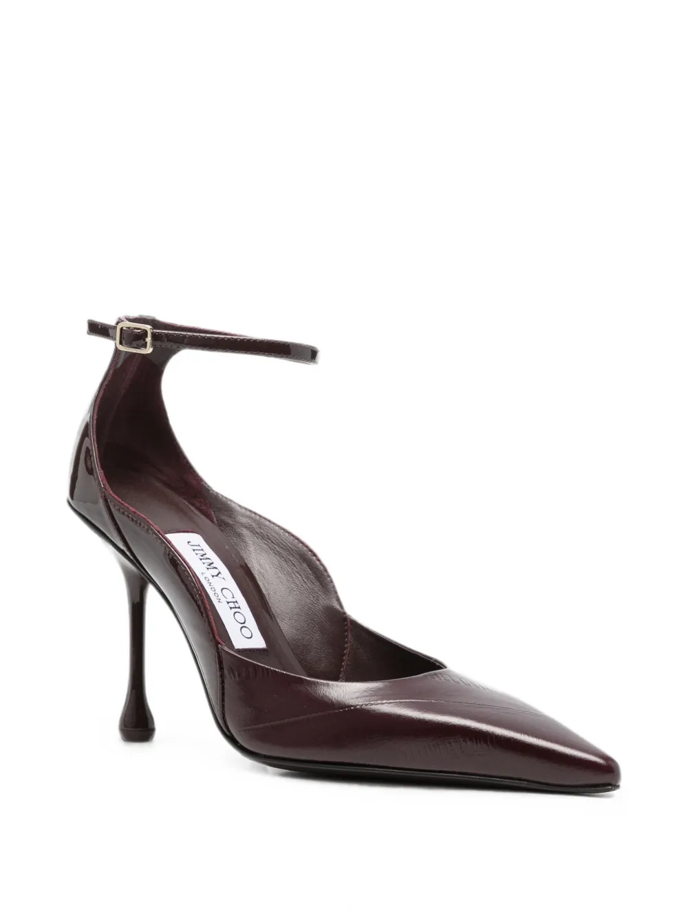 Jimmy Choo Quinci pointed-toe ankle-strap pumps Rood