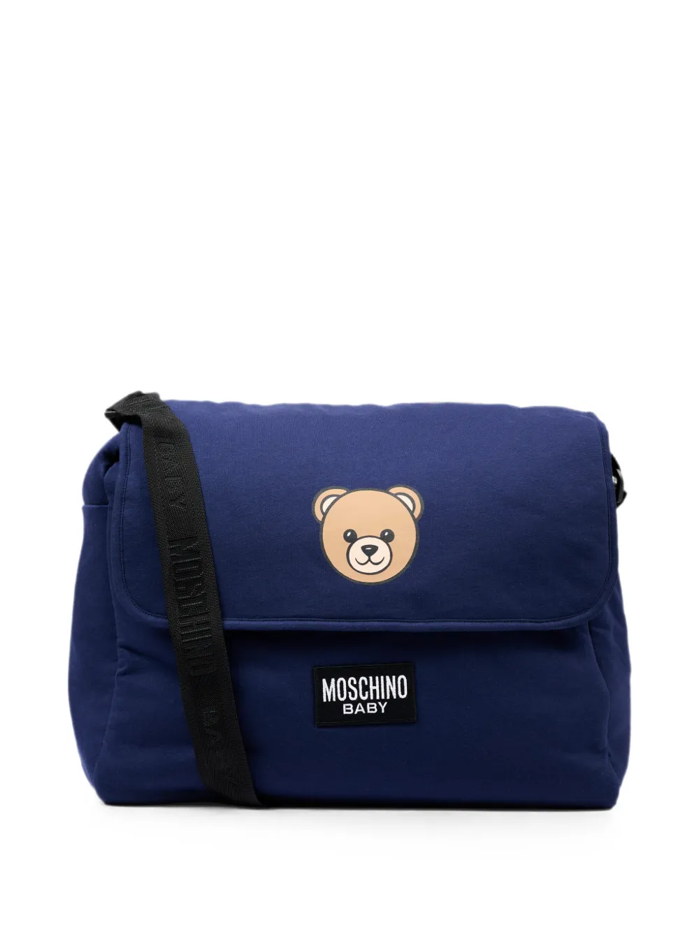 Moschino Kids Teddy Bear patch shoulder bag - Blu