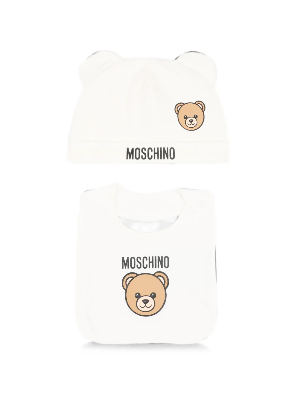 Moschino Kids Teddy Bear logo-print accessories set - Bianco