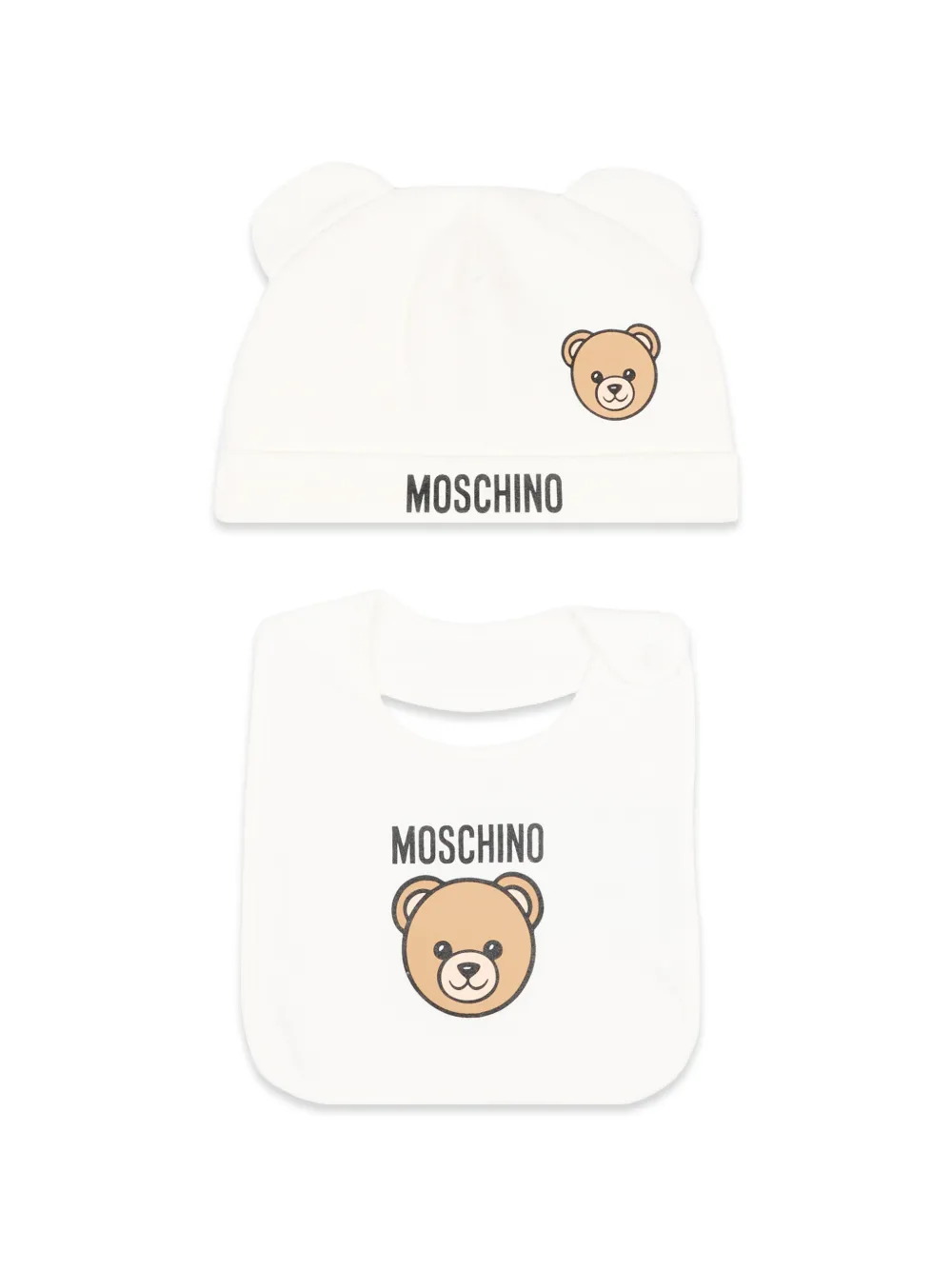 Moschino Kids Teddy Bear logo-print accessories set - Bianco
