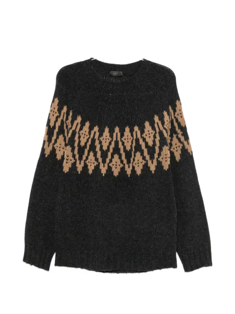 DONDUP intarsia-knit raglan-sleeve sweater