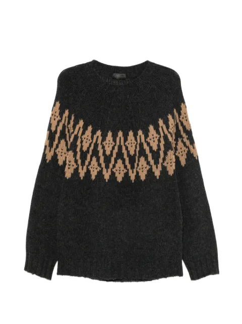 DONDUP intarsia-knit raglan-sleeve sweater