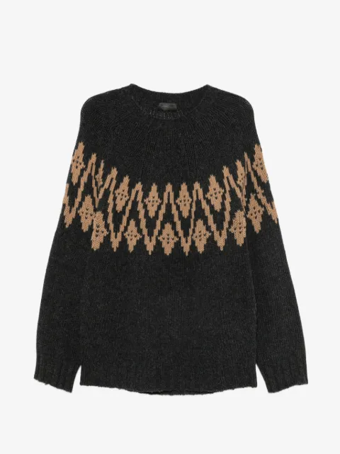 DONDUP pull à manches raglan en maille intarsia