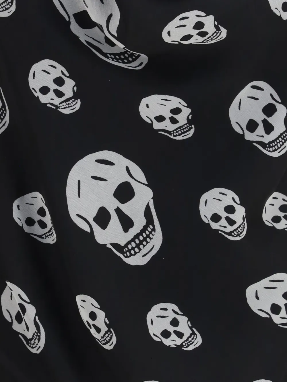 Alexander McQueen Blouse met halternek en doodskopprint Zwart