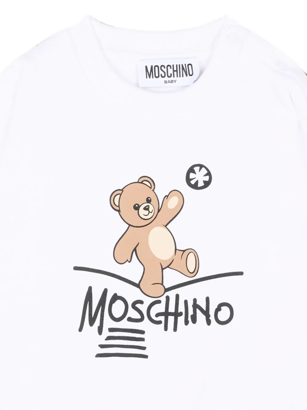 Moschino Kids Sweater met teddybeerprint Wit
