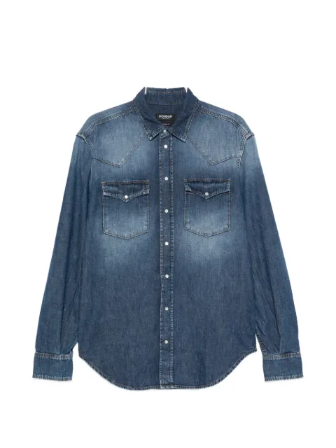 DONDUP faded-effect western-yoke shirt