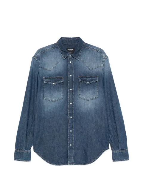 DONDUP faded-effect western-yoke shirt