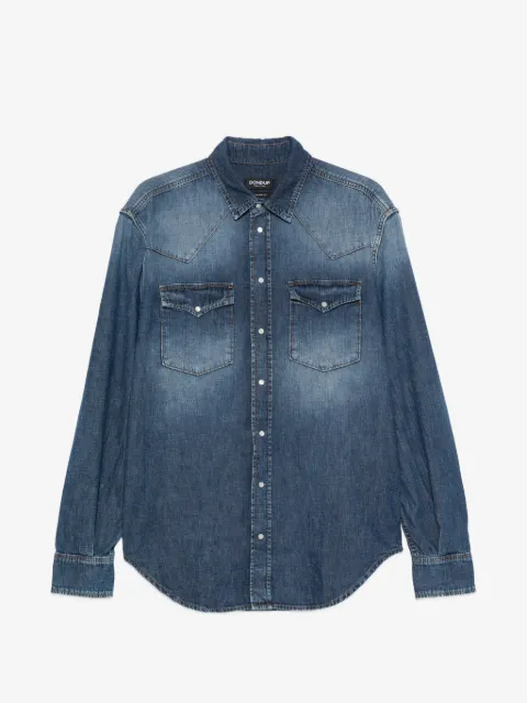 DONDUP faded-effect western-yoke shirt