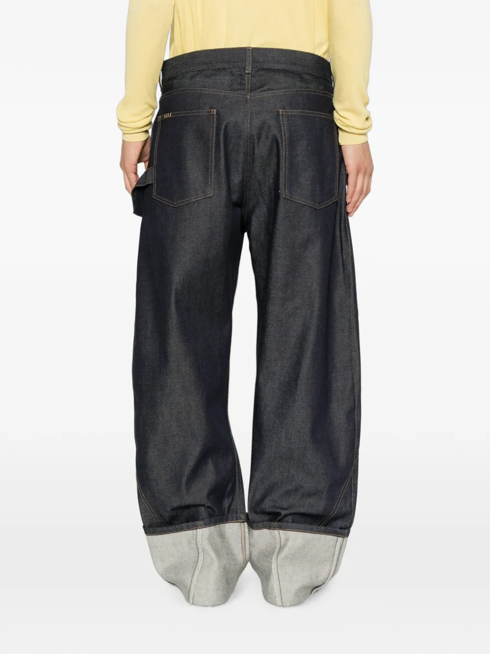 JW Anderson Jeans met wijde pijpen en knoopsluiting Blauw