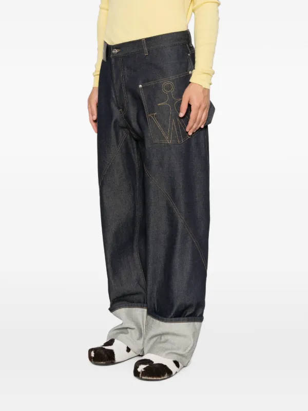 JW Anderson button-fastening wide-leg Jeans | Blue | FARFETCH