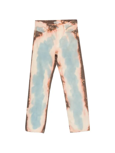 JW Anderson straight leg bleached denim jeans in peach