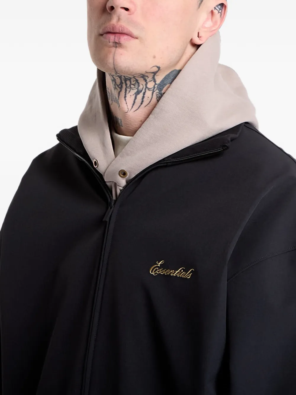 FEAR OF GOD ESSENTIALS trainingsjack met rits Zwart