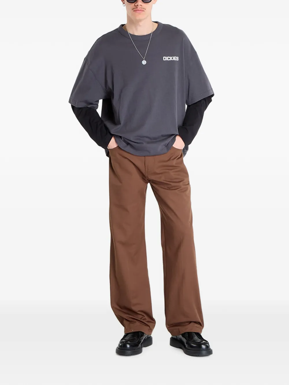 DICKIES Union ruimvallende broek Bruin