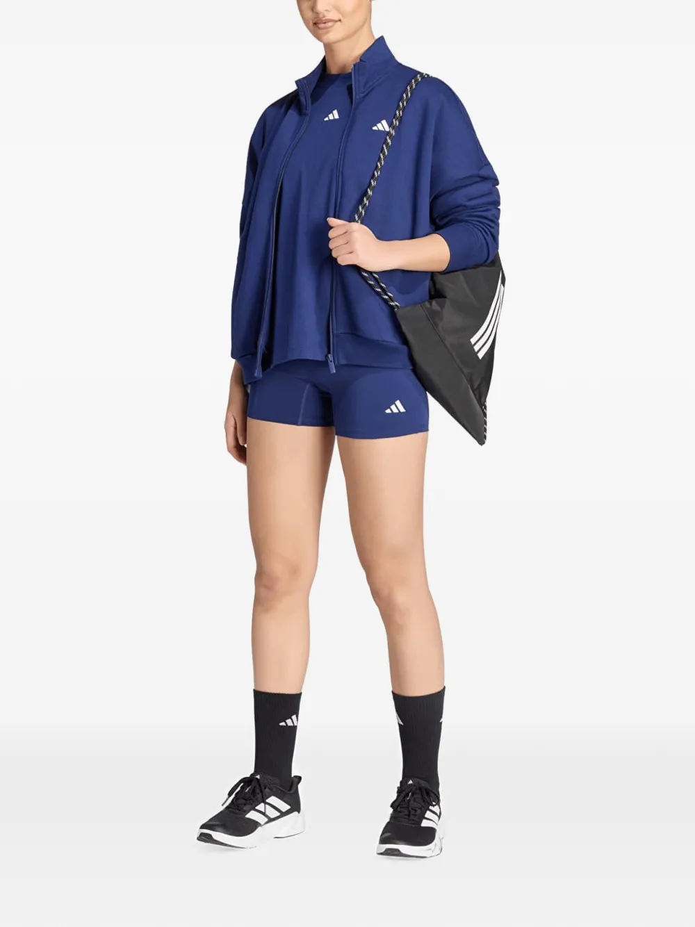 adidas criss-cross straps logo-print onesie Blauw