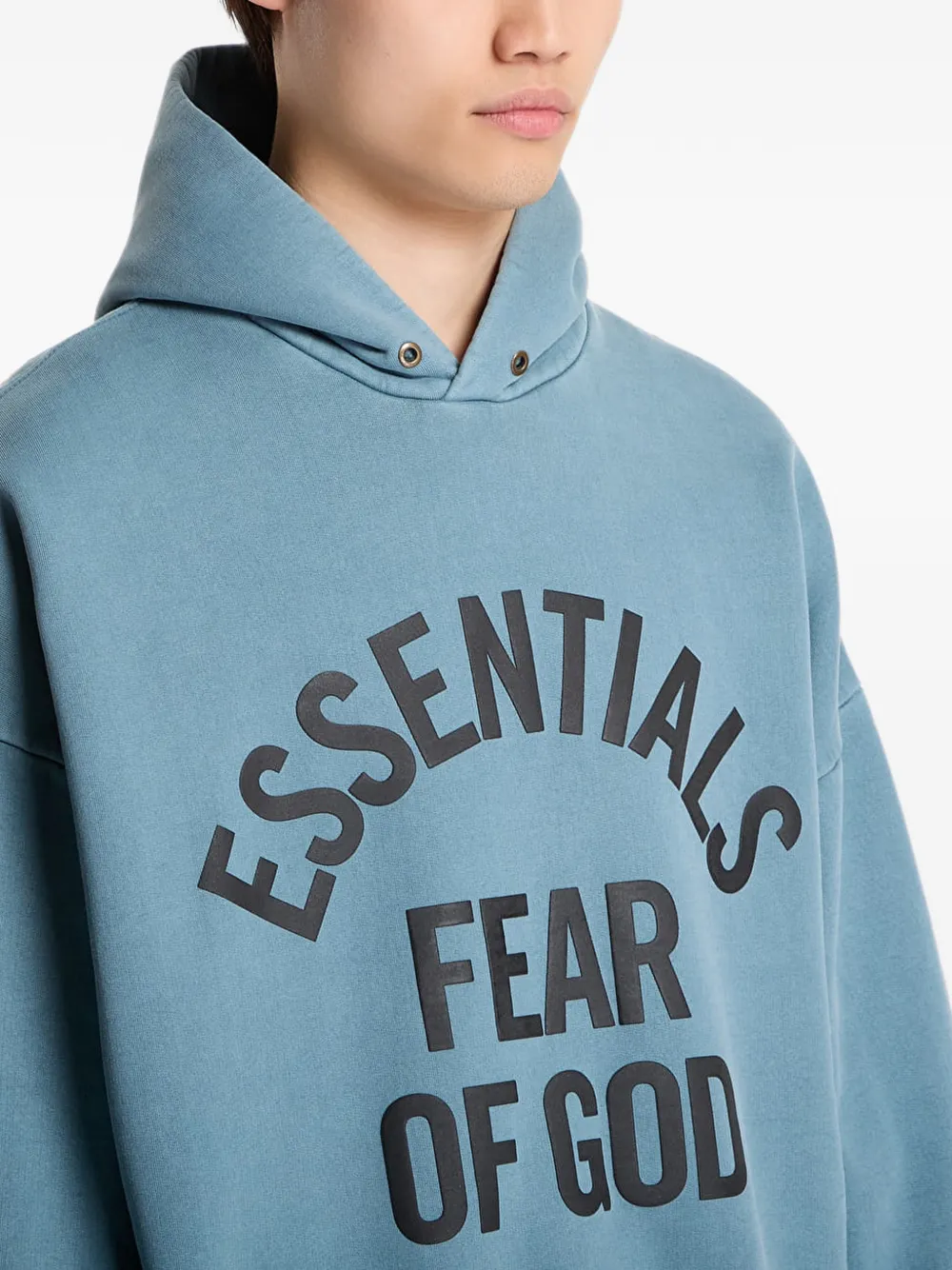 FEAR OF GOD ESSENTIALS Campus 90s hoodie met logoprint Blauw