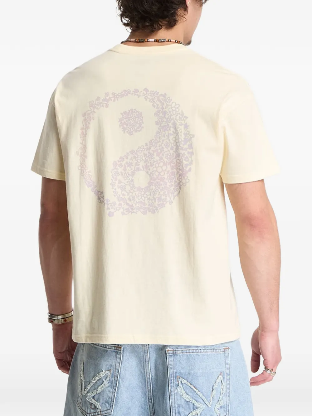 Vans T-shirt met Yin Yang-print Beige