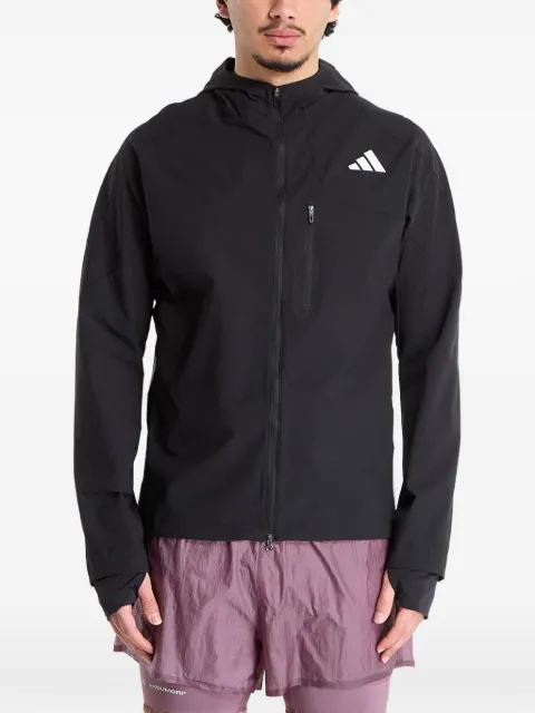 adidas Adizero logo-print hooded jacket
