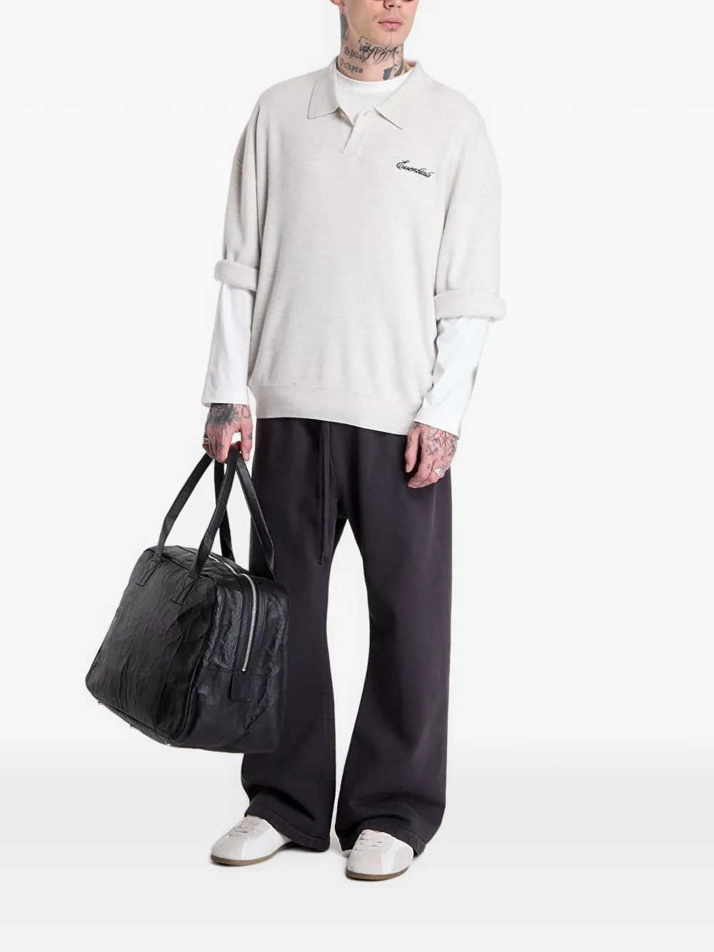 FEAR OF GOD ESSENTIALS poloshirt met geborduurd logo Beige