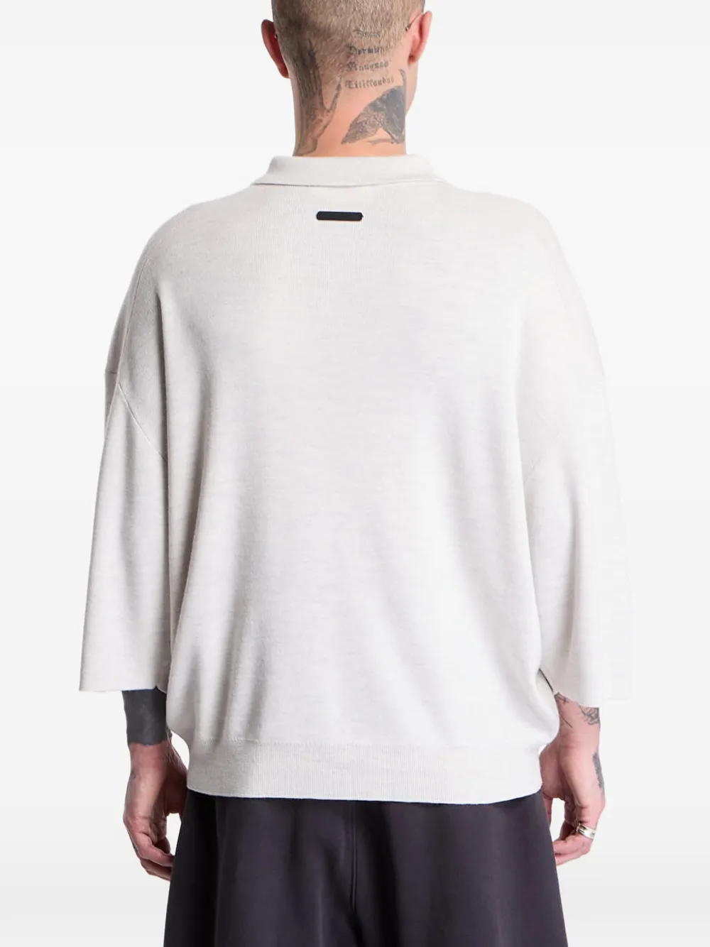 FEAR OF GOD ESSENTIALS poloshirt met geborduurd logo Beige