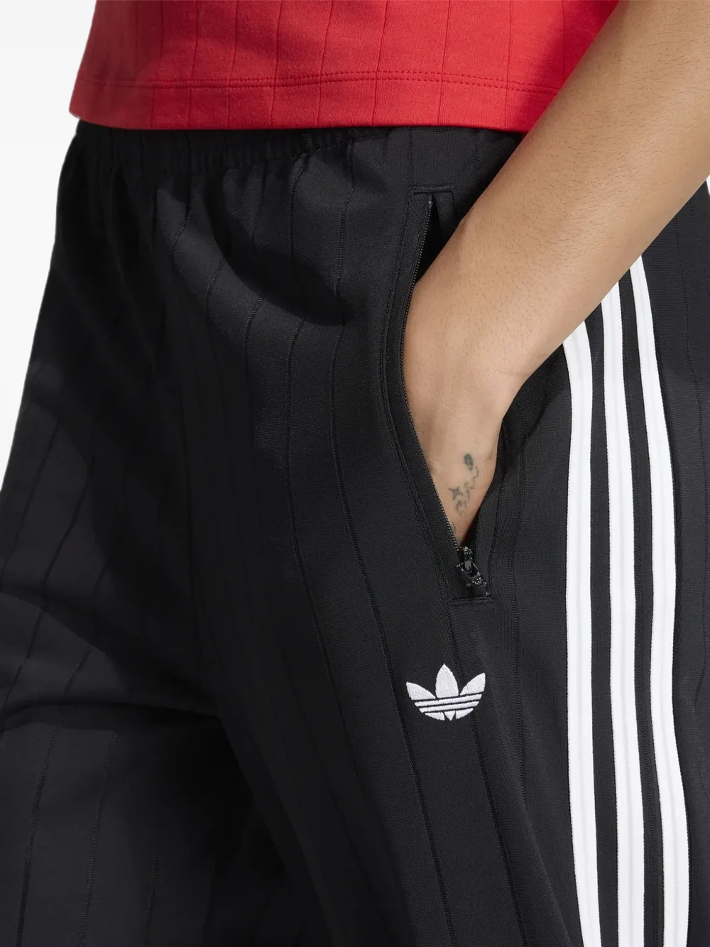 adidas Firebird pinstriped track pants Zwart