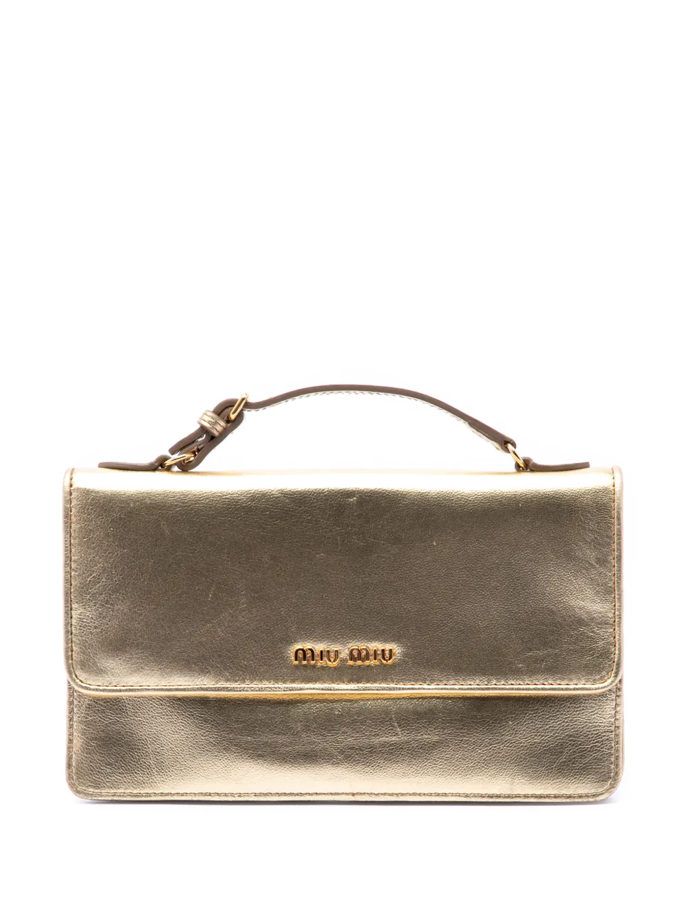 Miu Miu Pre-Owned Borsa a mano con manico 2010 - Oro