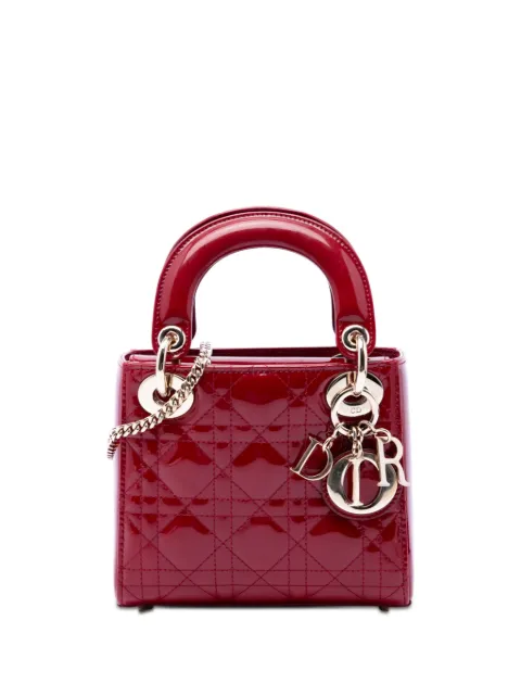 Christian Dior Pre-Owned 2017 Mini Patent Cannage Lady Dior satchel