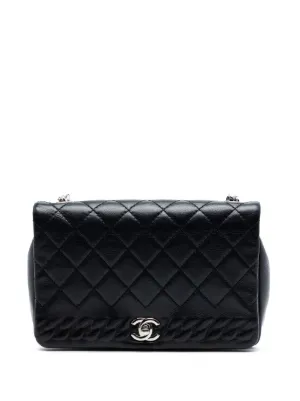 CHANEL Pre-Owned タッセル ウォレットオンチェーン シェブロン カーフ