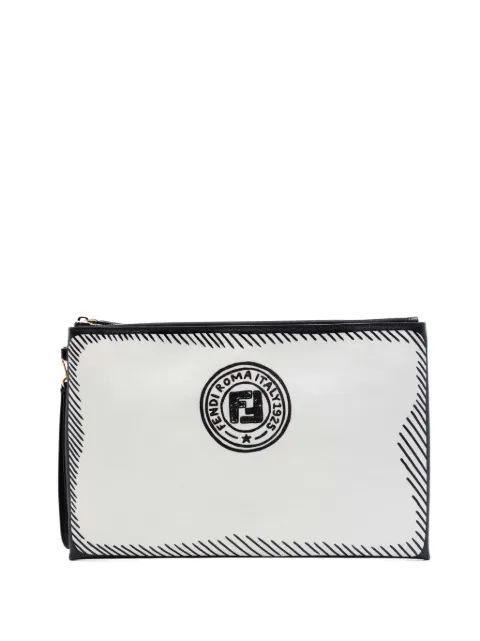 Fendi Pre-Owned 2010-2026 Joshua Vides Leather FF Logo clutch bag