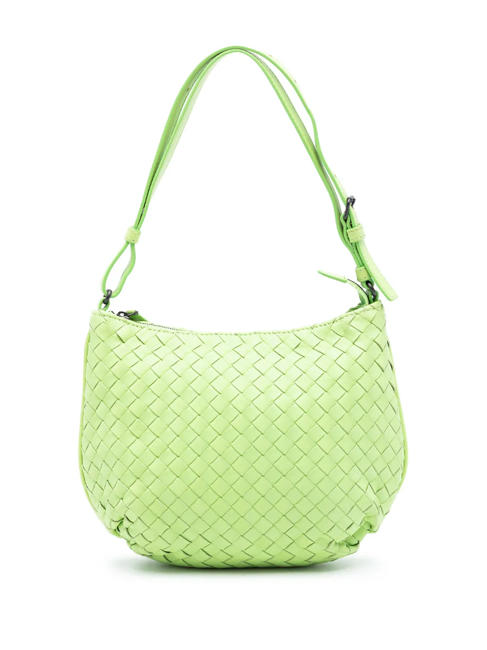 Bottega Veneta Pre-Owned Borsa a spalla in nappa con motivo Intrecciato 2012-2026 - Verde