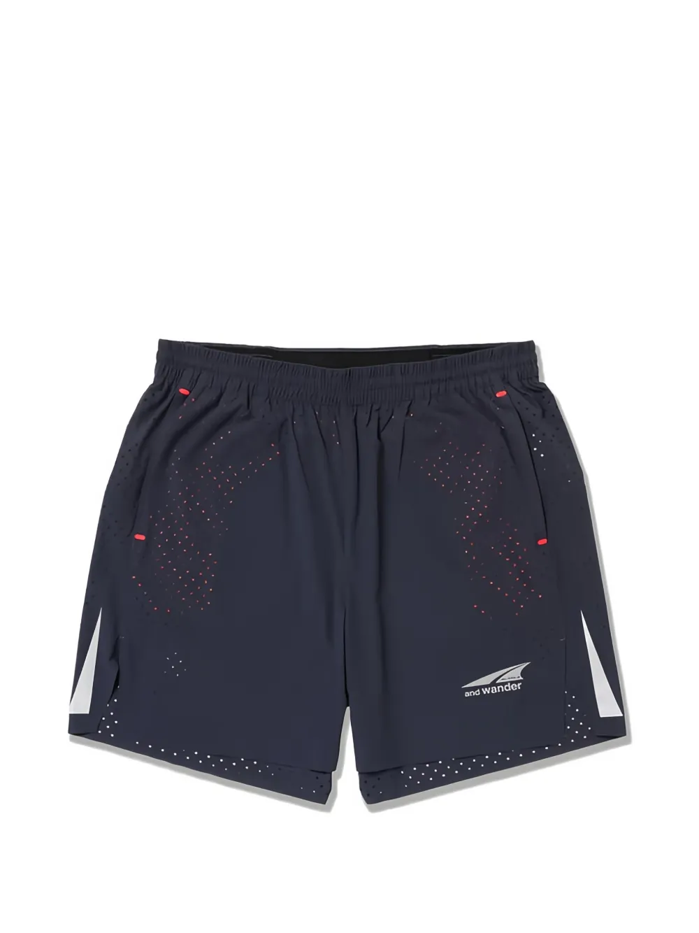 and Wander perforated-detail shorts - Blu