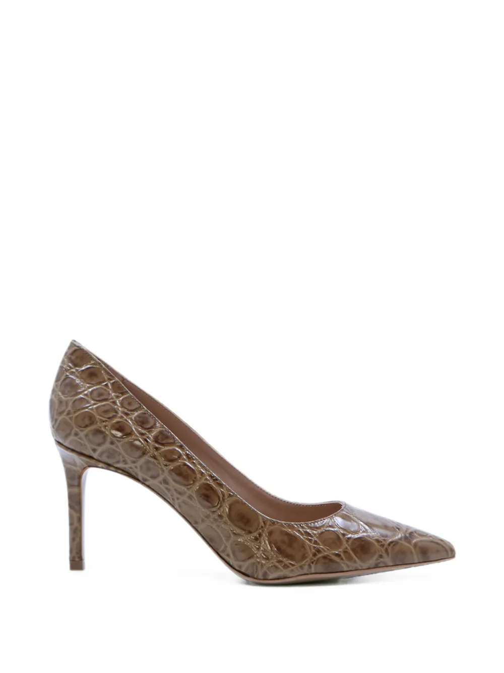 Notabene Carolina 70 croco-effect pointed-toe pumps Bruin
